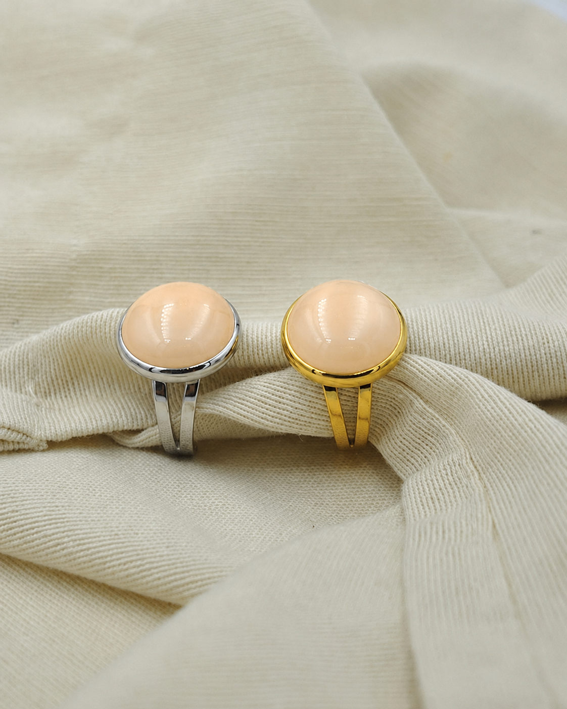 Sphéra Bague Poudré – witgoud en geelgoud