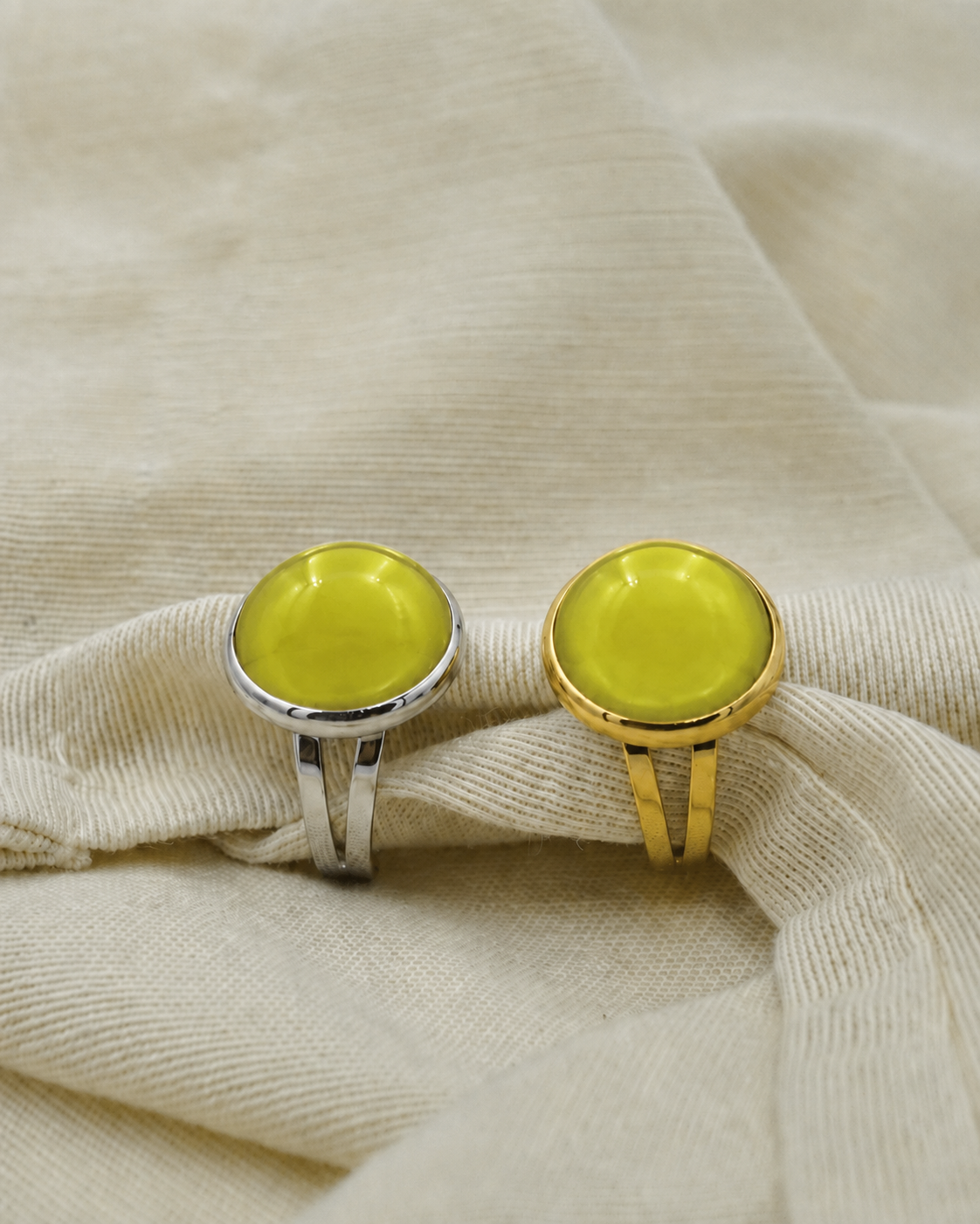 Sphéra Bague Lime – witgoud en geelgoud